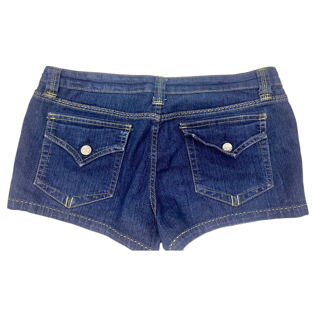 1955 Vintage Premium Brand DARK BLUE JEAN SHORT SHORTS SIZE 9 Women's - Picture 5 of 10